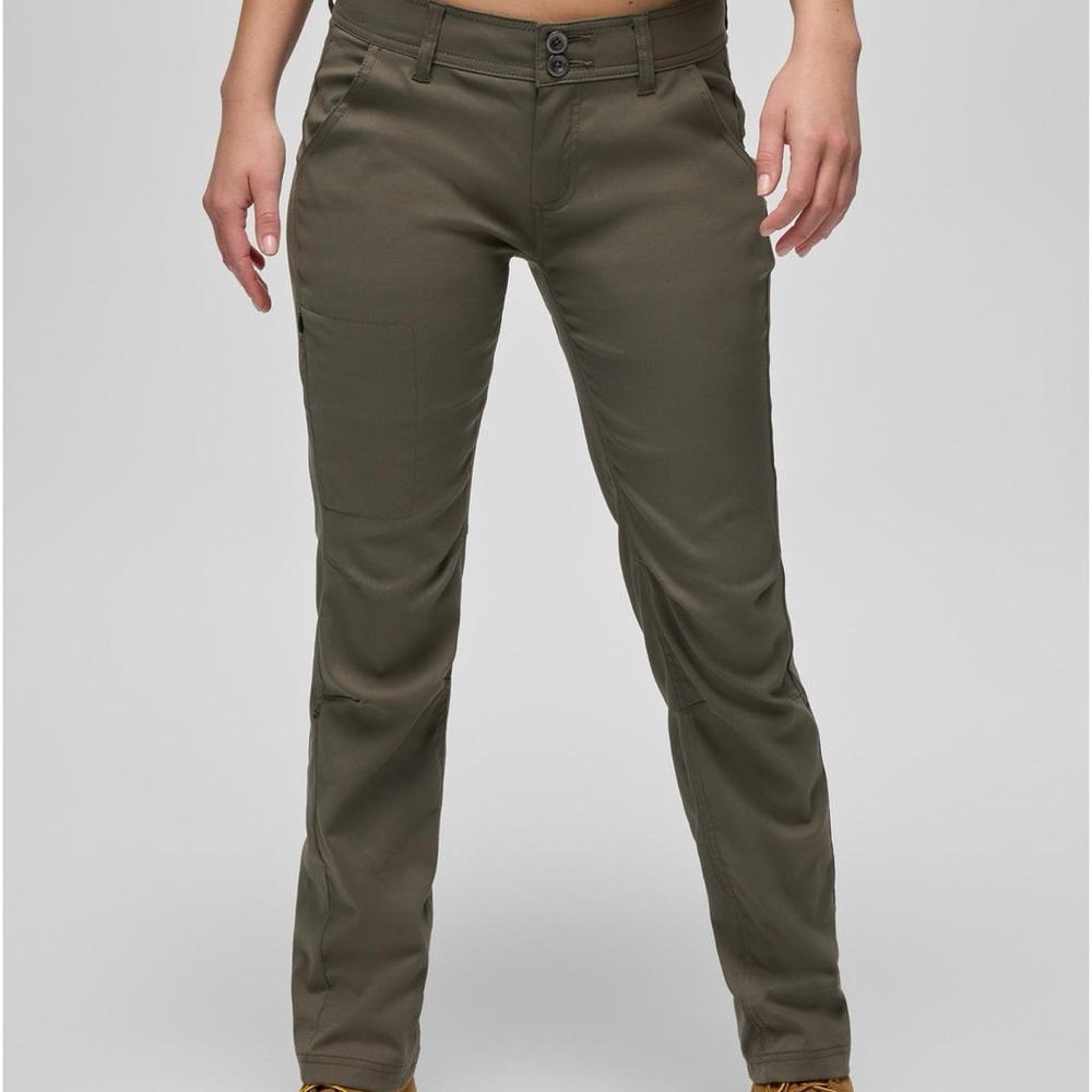 Prana “Halle” Slate Green Straight-Leg Women's Pants -Size 16 Short